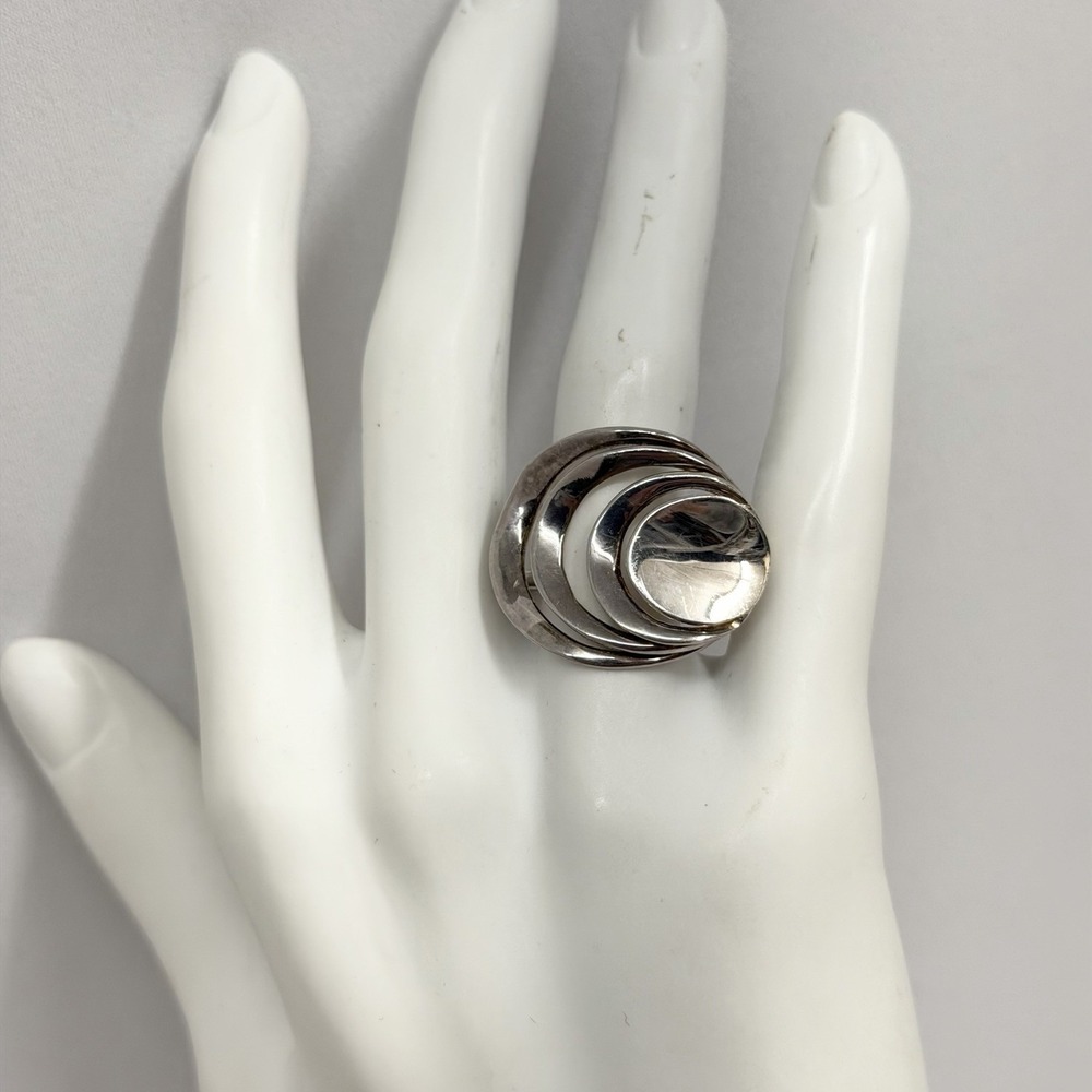 RLM Studio Robert Lee Morris Sterling Ultra Modern Ring 7 Grams Size 8 1/2